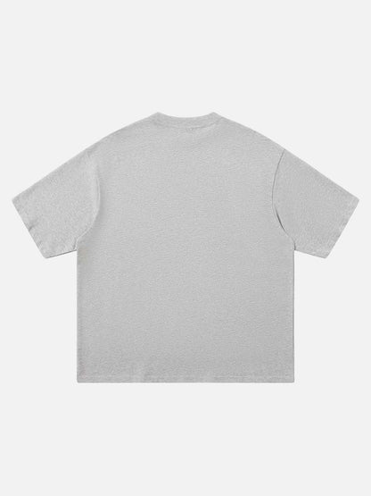 DAXUEN Oversized graphic t-shirt in black grey and maroon