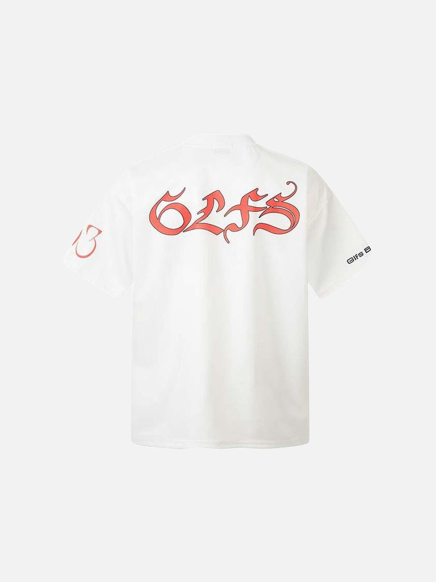 DAXUEN Oversized short-sleeved graphic t-shirt with cartoon print