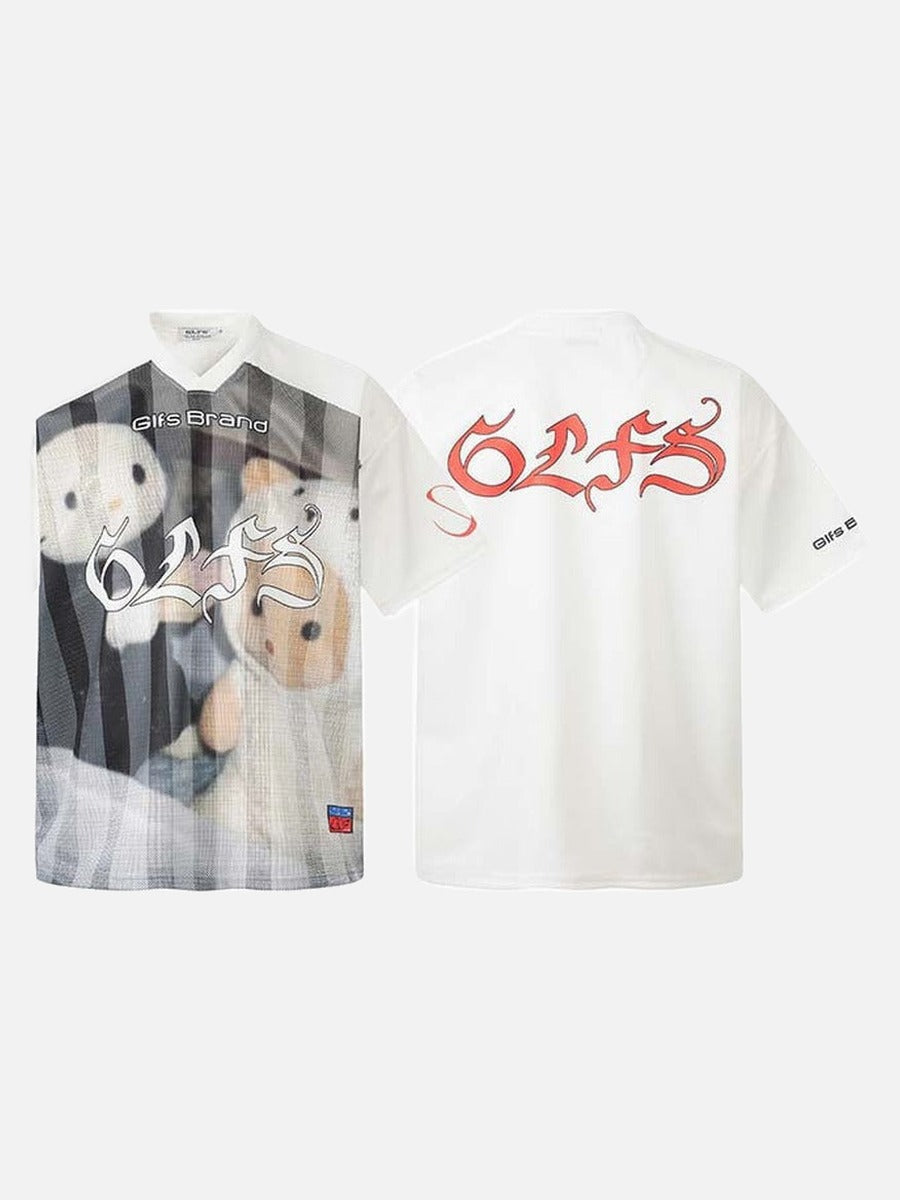 DAXUEN Oversized short-sleeved graphic t-shirt with cartoon print