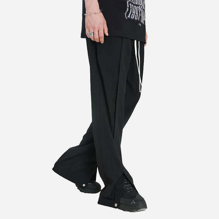 DAXUEN Black oversized graphic T-shirt and wide-leg pants