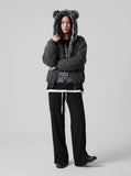 DAXUEN Black oversized graphic T-shirt and wide-leg pants — model photo