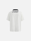 DAXUEN Graphic polo shirt with oversized fit and logos