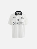 DAXUEN Graphic polo shirt with oversized fit and logos