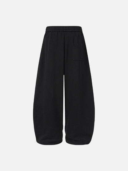 DAXUEN Graphic print wide leg sweatpants in black and white