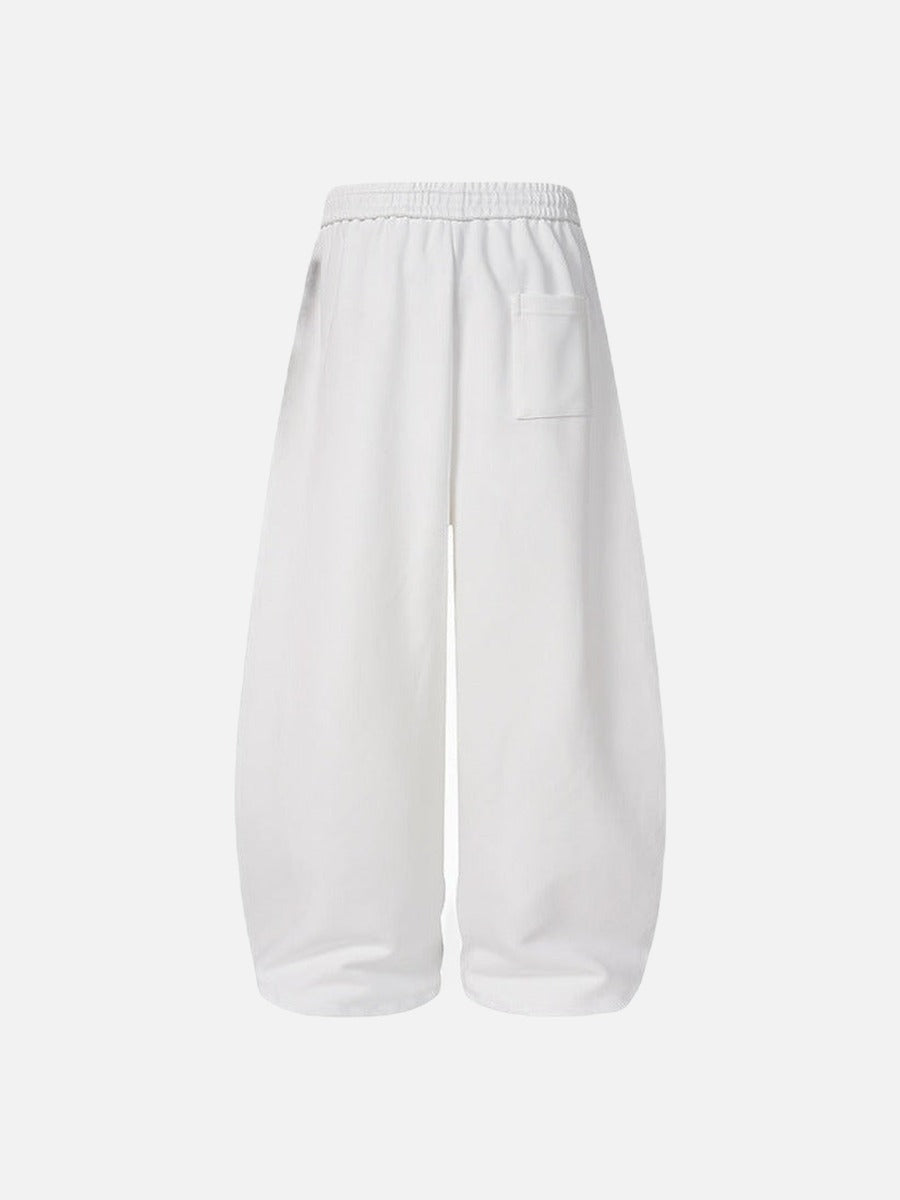 DAXUEN Graphic print wide leg sweatpants in black and white