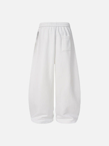 DAXUEN Graphic print wide leg sweatpants in black and white