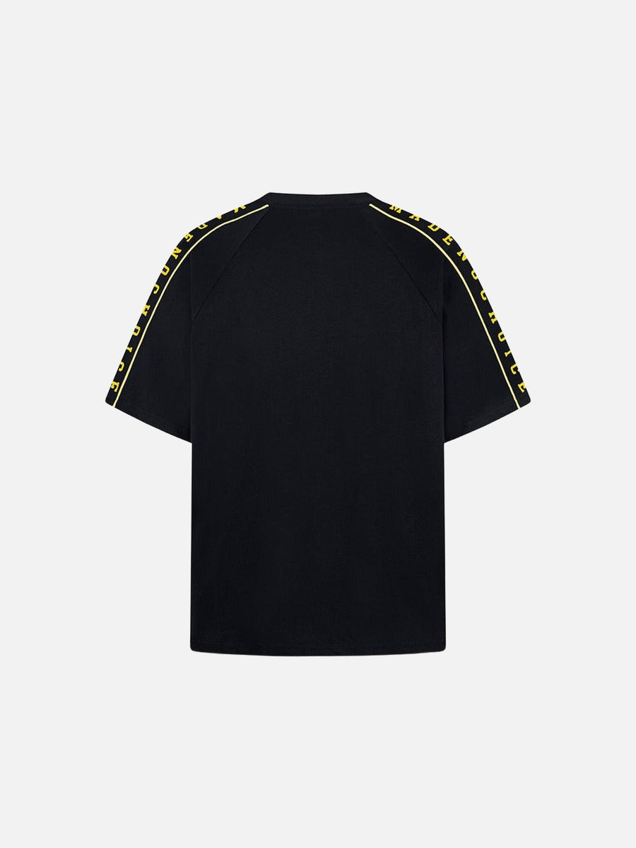 DAXUEN Graphic raglan crew neck t-shirt with text prints