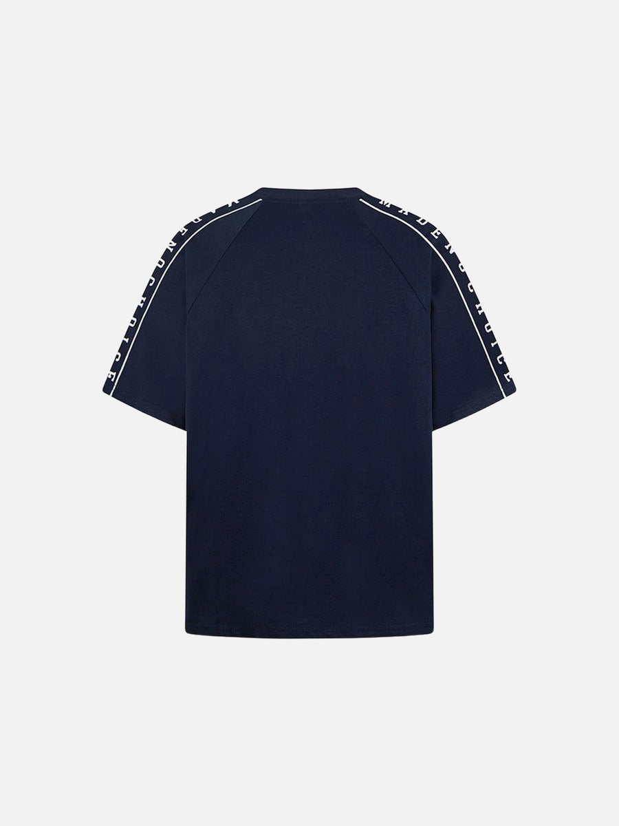 DAXUEN Graphic raglan crew neck t-shirt with text prints