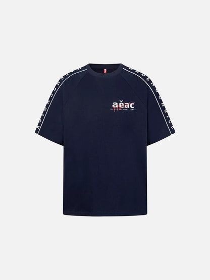 DAXUEN Graphic raglan crew neck t-shirt with text prints