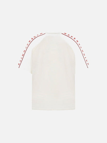 DAXUEN Graphic raglan crew neck t-shirt with text prints