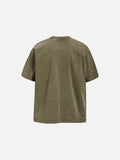 DAXUEN washed black oversized grayscale portrait graphic t-shirt