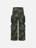 DAXUEN green and black camouflage wide-leg cargo pants