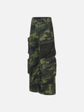 DAXUEN green and black camouflage wide-leg cargo pants