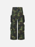 DAXUEN green and black camouflage wide-leg cargo pants