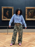 Green Camouflage and Leopard Cargo Pants