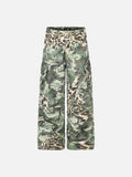 Green Camouflage and Leopard Cargo Pants