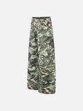 Green Camouflage and Leopard Cargo Pants
