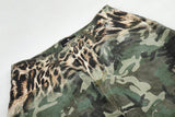Green Camouflage and Leopard Cargo Pants