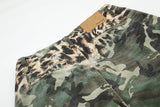 Green Camouflage and Leopard Cargo Pants