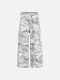 DAXUEN grey camo wide-leg cargo pants