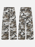 DAXUEN grey camouflage relaxed wide-leg pants