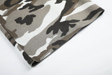 DAXUEN grey camouflage relaxed wide-leg pants