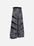 DAXUEN grey crackle wide-leg trousers