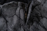 DAXUEN grey crackle wide-leg trousers
