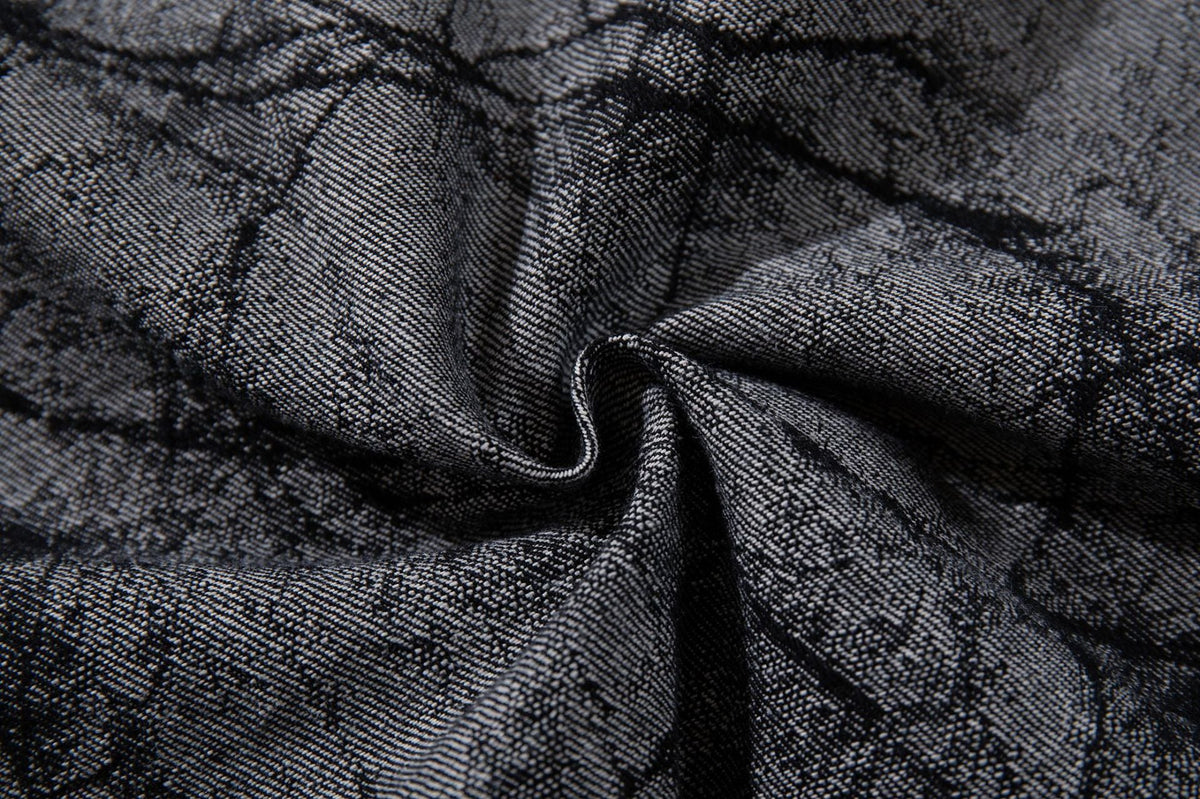 DAXUEN grey crackle wide-leg trousers
