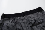 DAXUEN grey crackle wide-leg trousers