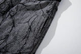 DAXUEN grey crackle wide-leg trousers