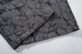DAXUEN grey crackle wide-leg trousers