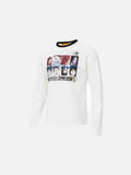 Grid Portrait Print Long-Sleeve Tee
