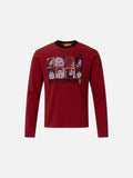 Grid Portrait Print Long-Sleeve Tee