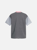 DAXUEN Oversized short-sleeved grid pattern rabbit graphic t-shirt