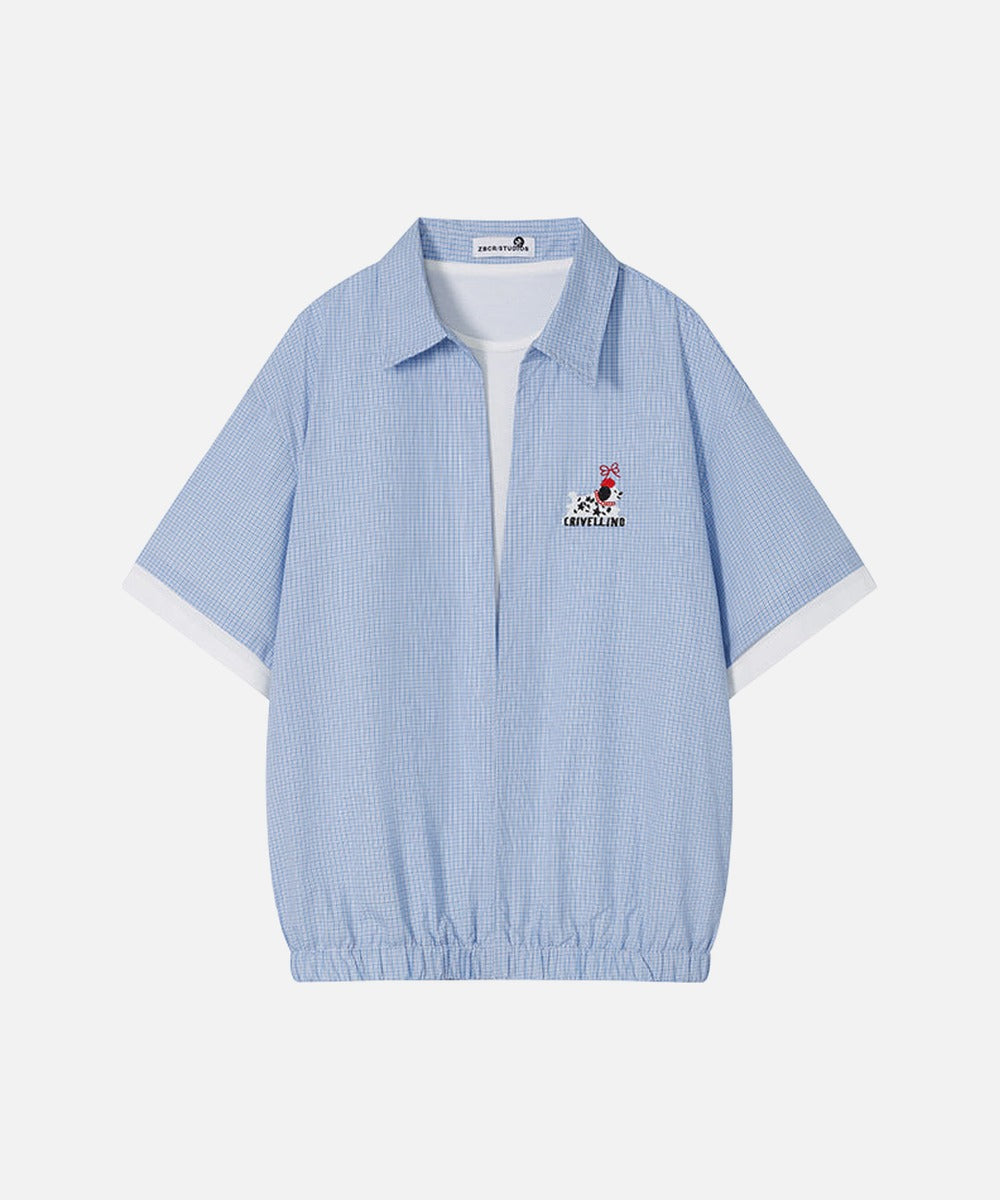 DAXUEN Relaxed-fit short-sleeved collared shirt
