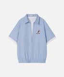DAXUEN Relaxed-fit short-sleeved collared shirt
