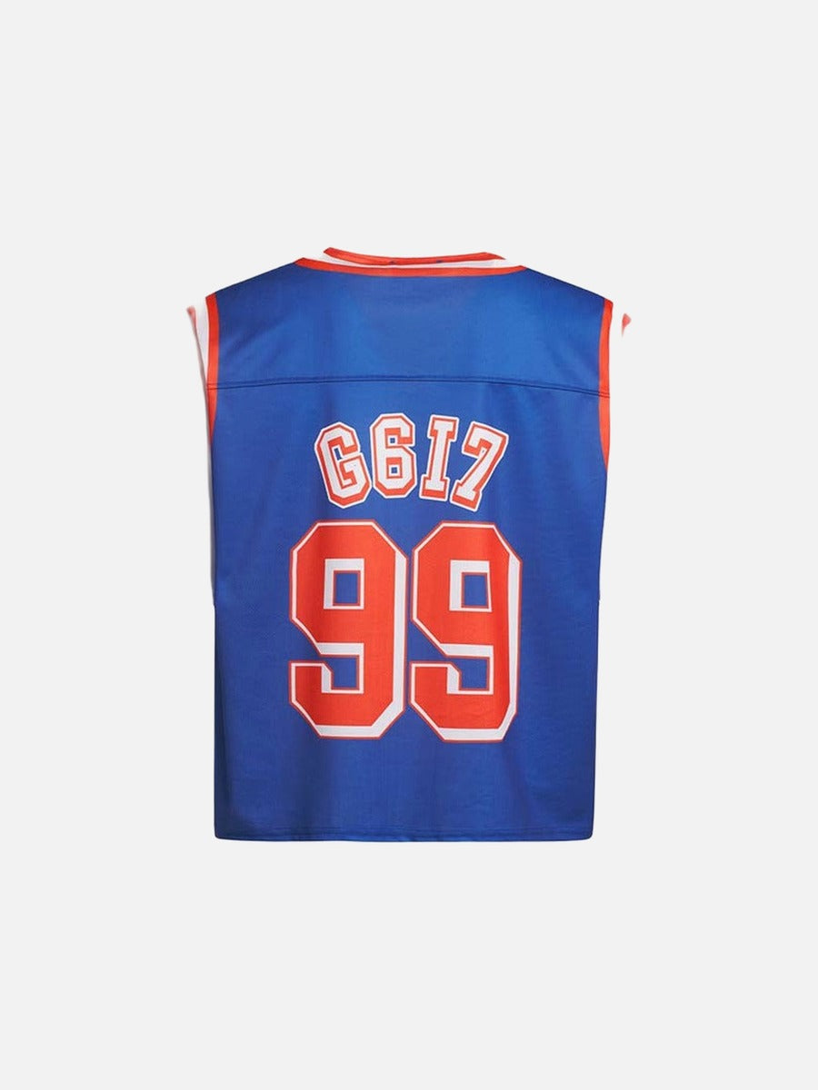 DAXUEN Oversized jersey-style graphic t-shirt