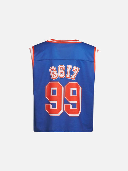 DAXUEN Oversized jersey-style graphic t-shirt