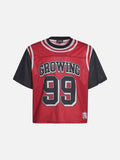 DAXUEN Oversized jersey-style graphic t-shirt
