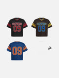DAXUEN Short-sleeved loose-fitting mesh jersey t-shirt