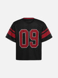 DAXUEN Short-sleeved loose-fitting mesh jersey t-shirt