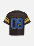 DAXUEN Short-sleeved loose-fitting mesh jersey t-shirt