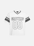 DAXUEN Short-sleeved loose-fitting mesh jersey t-shirt