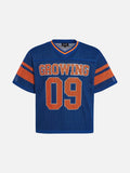 DAXUEN Short-sleeved loose-fitting mesh jersey t-shirt