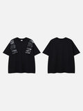DAXUEN Short-sleeved crew neck T-shirt with grunge graphics