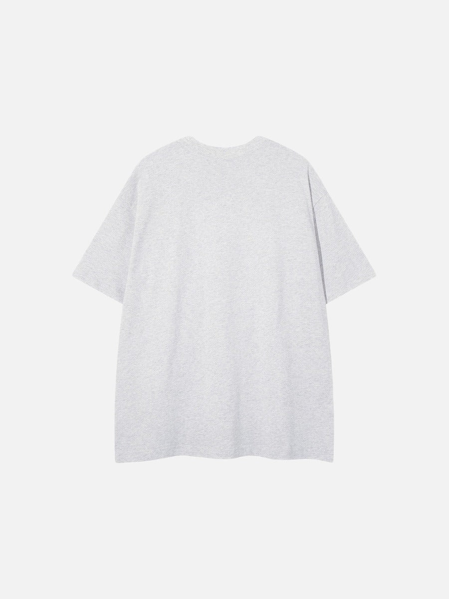 DAXUEN Short-sleeved crew neck T-shirt with grunge graphics