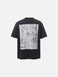 DAXUEN Oversized short-sleeved t-shirt with grunge print