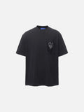 DAXUEN Oversized short-sleeved t-shirt with grunge print