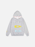 DAXUEN Relaxed fit hooded sweatshirt with hairpin graphics